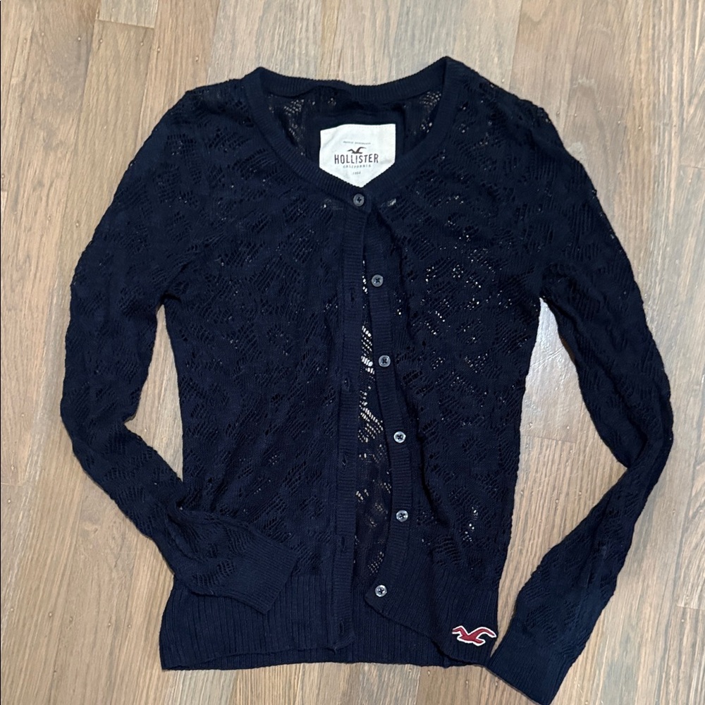 Hollister Women's Navy Cardigan